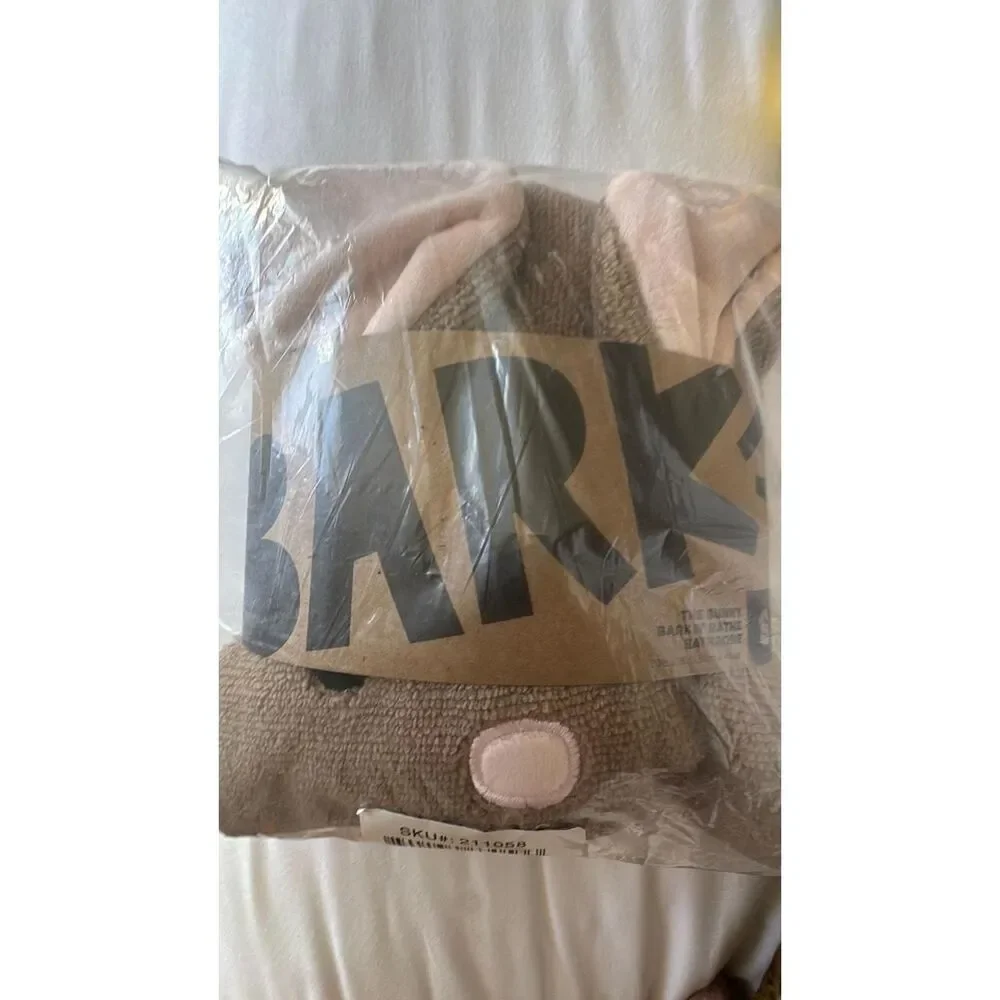 BarkBox Dog Bath Robe Small NWT Plush Cozy Pet Towel Robe